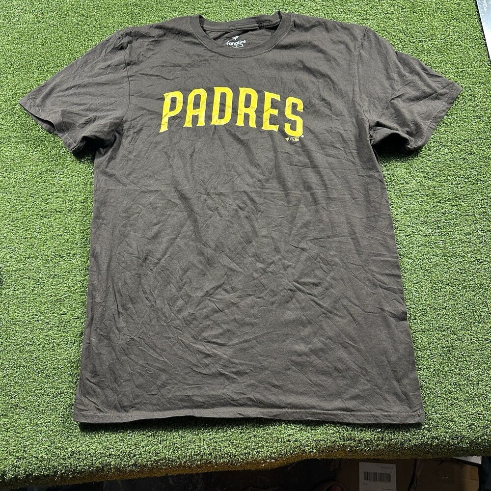 San Diego Padres Fanatics Men's Large Brown T-Shirt NWOT mlb